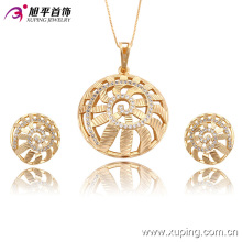 63740 Xuping interior design ideas jewellery shops fantasy round 18k gold filled imitation jewelry set
